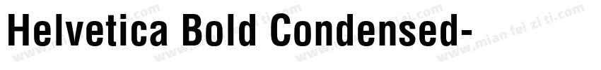 Helvetica Bold Condensed字体转换